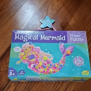 Pink and Purple Mermaid Puzzle Game